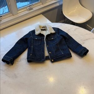 FINGER IN THE NOSE Kids Denim Jacket with Sherpa Lining